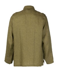 Massimo Alba Long Sleeve Buttoned Linen Shirt