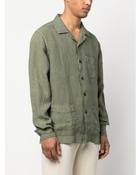 Boglioli Long Sleeve Linen Flax Shirt