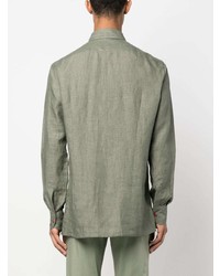 Kiton Long Sleeve Linen Shirt
