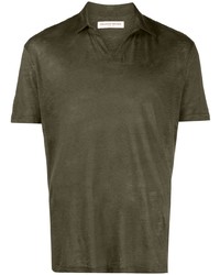 Orlebar Brown Plain Linen Polo Shirt