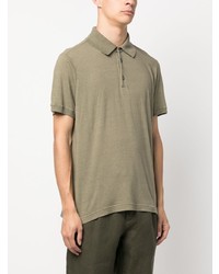Zanone Short Sleeves Cotton Linen Polo Shirt