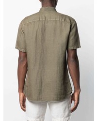120% Lino Plain Button Down Shirt
