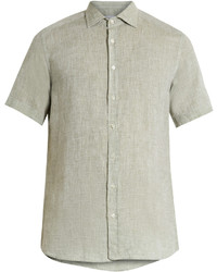Etro Regular Fit Short Sleeved Linen Shirt