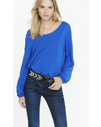 Express One Eleven Bar Back Tunic Blouse