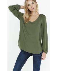 Express One Eleven Bar Back Tunic Blouse