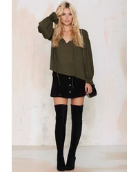 Factory Tie It Up Oversized Blouse