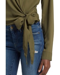 Missguided Side Tie Wrap Blouse