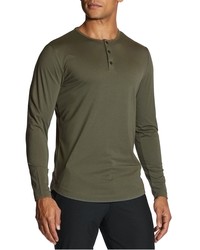CUTS CLOTHING Fit Long Sleeve Henley In Pine At Nordstrom