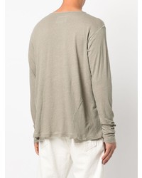 Greg Lauren Long Sleeve Henley T Shirt