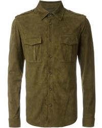 Desa 1972 Military Style Suede Shirt