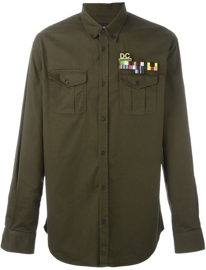 dsquared2 military shirt