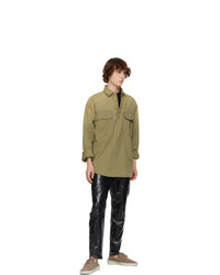 Fear Of God Green Canvas Military Pullover Shirt