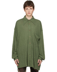 Acne Studios Green Jacquard Shirt