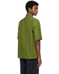 Bottega Veneta Green Lace Up Shirt