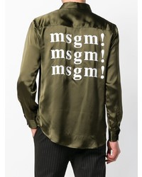 MSGM Rear Logo Fitted Shirt