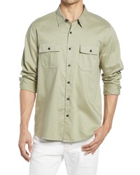 Frame Slim Fit Solid Button Up Shirt