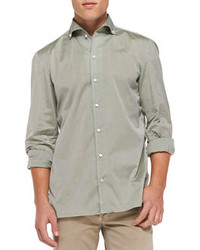 iSi Solid Riva Woven Shirt Sage Green