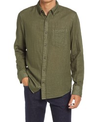 Treasure & Bond Trim Fit Washed Shirt In Olive Night At Nordstrom