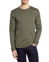 7 For All Mankind Cotton Blend Long Sleeve Crewneck T Shirt