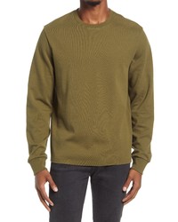 Frame Cotton Duofold Long Sleeve Cotton T Shirt In Rifle Green At Nordstrom