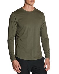 CUTS CLOTHING Cuts Crewneck Long Sleeve T Shirt In Pine At Nordstrom