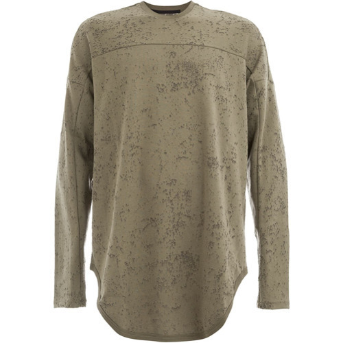 mens distressed long sleeve shirt