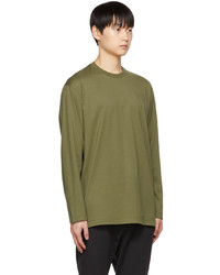 Y-3 Green Classic Long Sleeve T Shirt