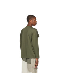 Feng Chen Wang Khaki 2 In 1 Long Sleeve T Shirt