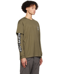 ACRONYM Khaki Layered Long Sleeve T Shirt