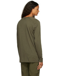 Veilance Khaki Wool Frame Long Sleeve T Shirt