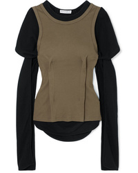 JW Anderson Layered Cotton Jersey Top