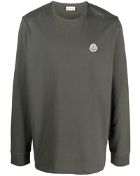 Moncler Logo Patch Long Sleeve T Shirt
