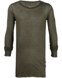 Rick Owens Long Sleeve Organic Cotton T Shirt