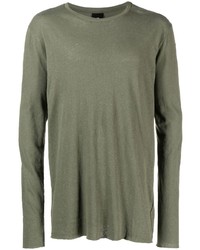 Thom Krom Long Sleeved Contrast Stitch T Shirt