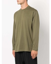 Y-3 Round Neck Long Sleeve T Shirt