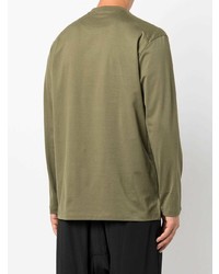 Y-3 Round Neck Long Sleeve T Shirt