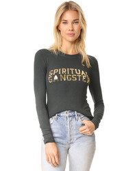 Spiritual Gangster Sg Varsity Long Sleeve Tee