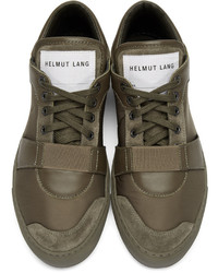 Helmut Lang Brown Nylon Heritage Sneakers