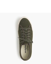 SeaVees For Jcrew 0667 Monterey Sneakers In Dusty Olive Suede