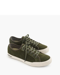 SeaVees For Jcrew 0667 Monterey Sneakers In Dusty Olive Suede