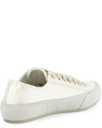 Pedro Garcia Parson Satin Low Top Lace Up Sneakers