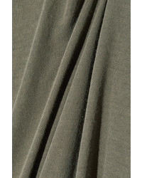 James Perse Stretch Cotton Jersey Maxi Dress Army Green