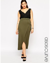 Asos Curve Maxi Skirt With D Ring Belt