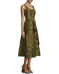 Tracy Reese Belted Midi A Line Dress