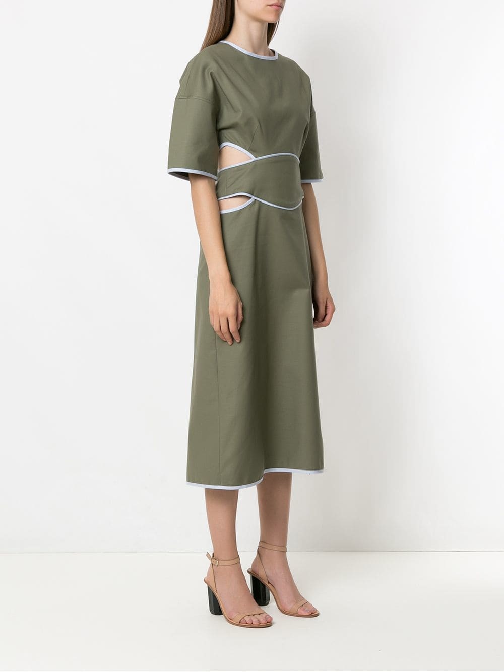 Framed Double Layered Midi Dress, $177 | farfetch.com | Lookastic