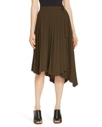 Lewit Asymmetrical Pleat A Line Skirt