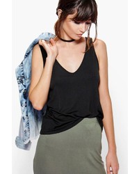 Boohoo Brea Basic Jersey Midi Skirt