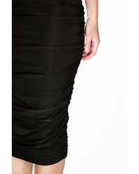 Boohoo Maddie Rouched Side Slinky Midi Skirt