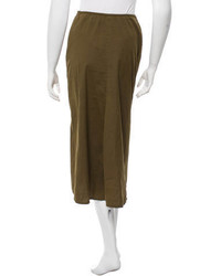 Prada Olive Midi Skirt