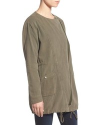 Velvet by Graham & Spencer Asymmetrical Zip Military Jacket